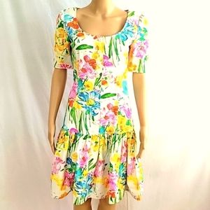 Never Worn Ungaro Floral Dress - size 8